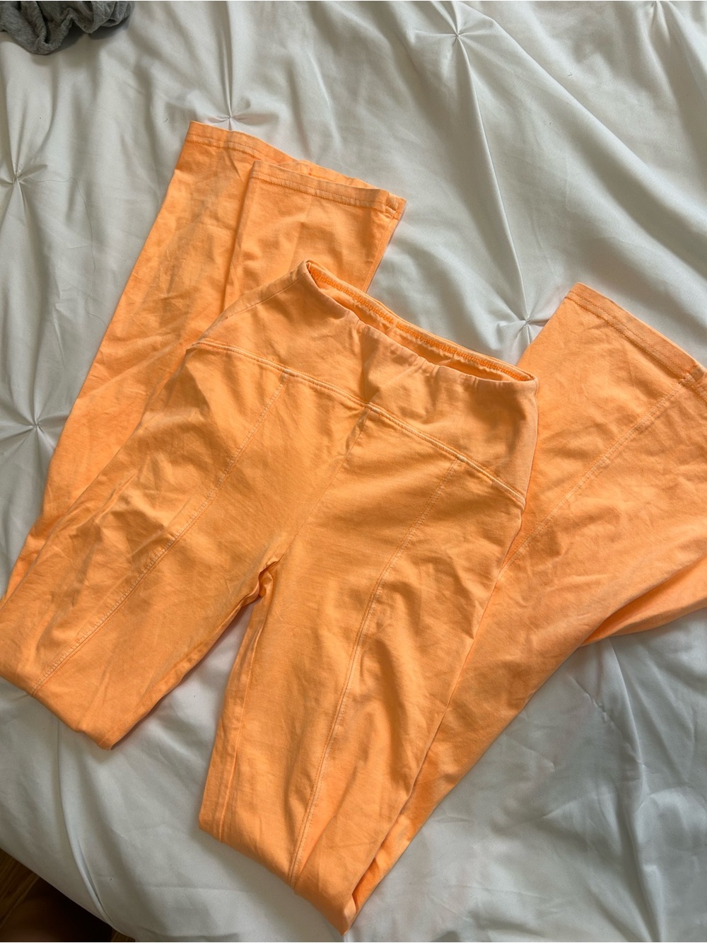 Orange flare yoga pants